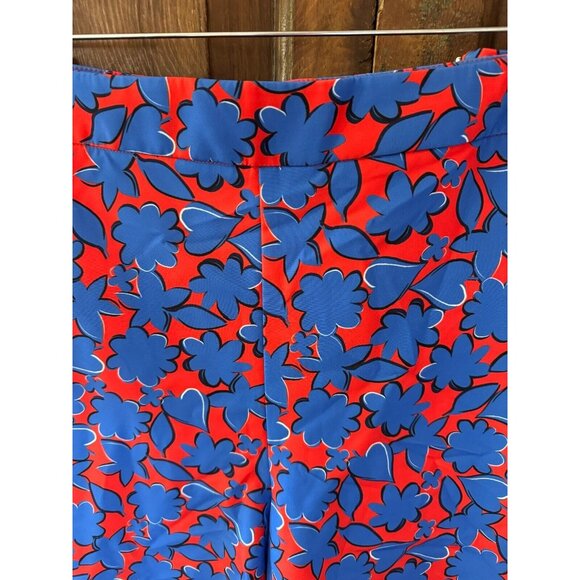 Eloquii Womens Red Blue Floral Hearts Stretch Dress Shorts Sz. 22 NWT - Picture 2 of 8